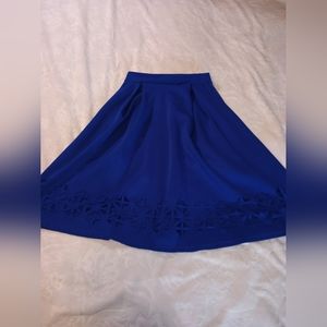 Dark blue midi skirt